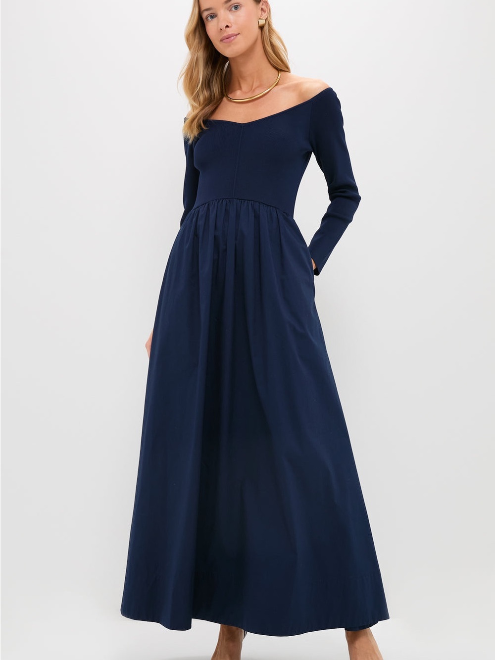 Tuckernuck Navy Clea Maxi Dress Size Large NWT - Picture 12 of 16